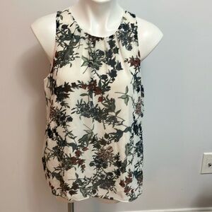 Vince Camuto Black and White Sleeveless Blouse